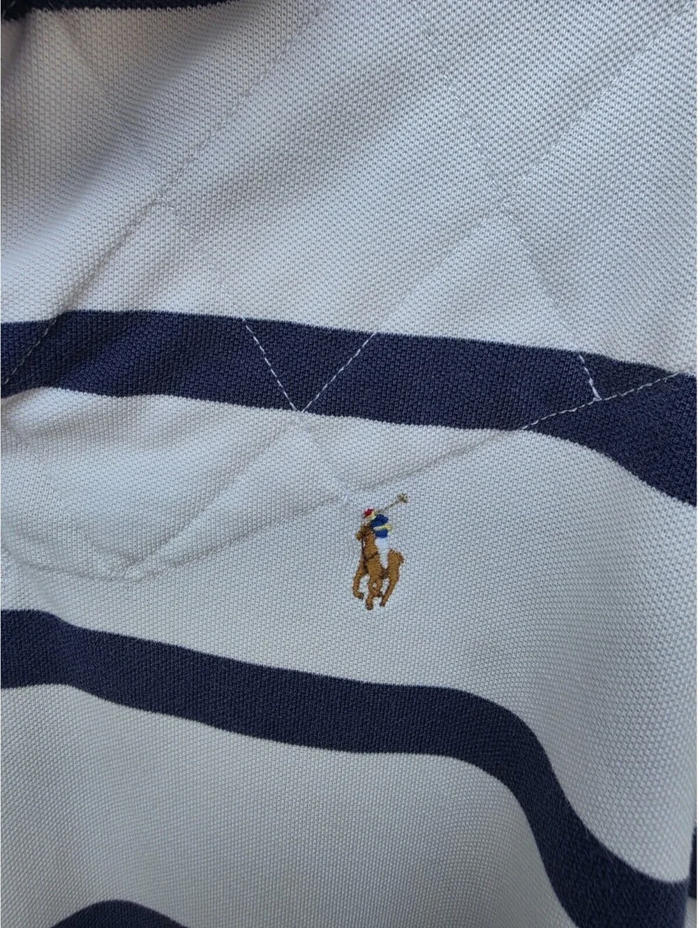 Vintage Polo Ralph Lauren Rugby Shirt 2XB Big Stripe Pony 80's or Early 90's